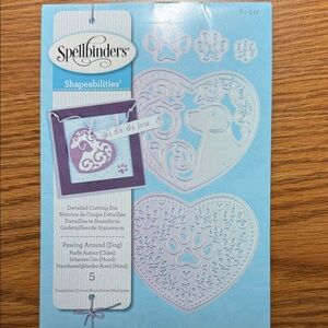 Spellbinders Shapeabilities Pawing Around Dog Die Set - Blue